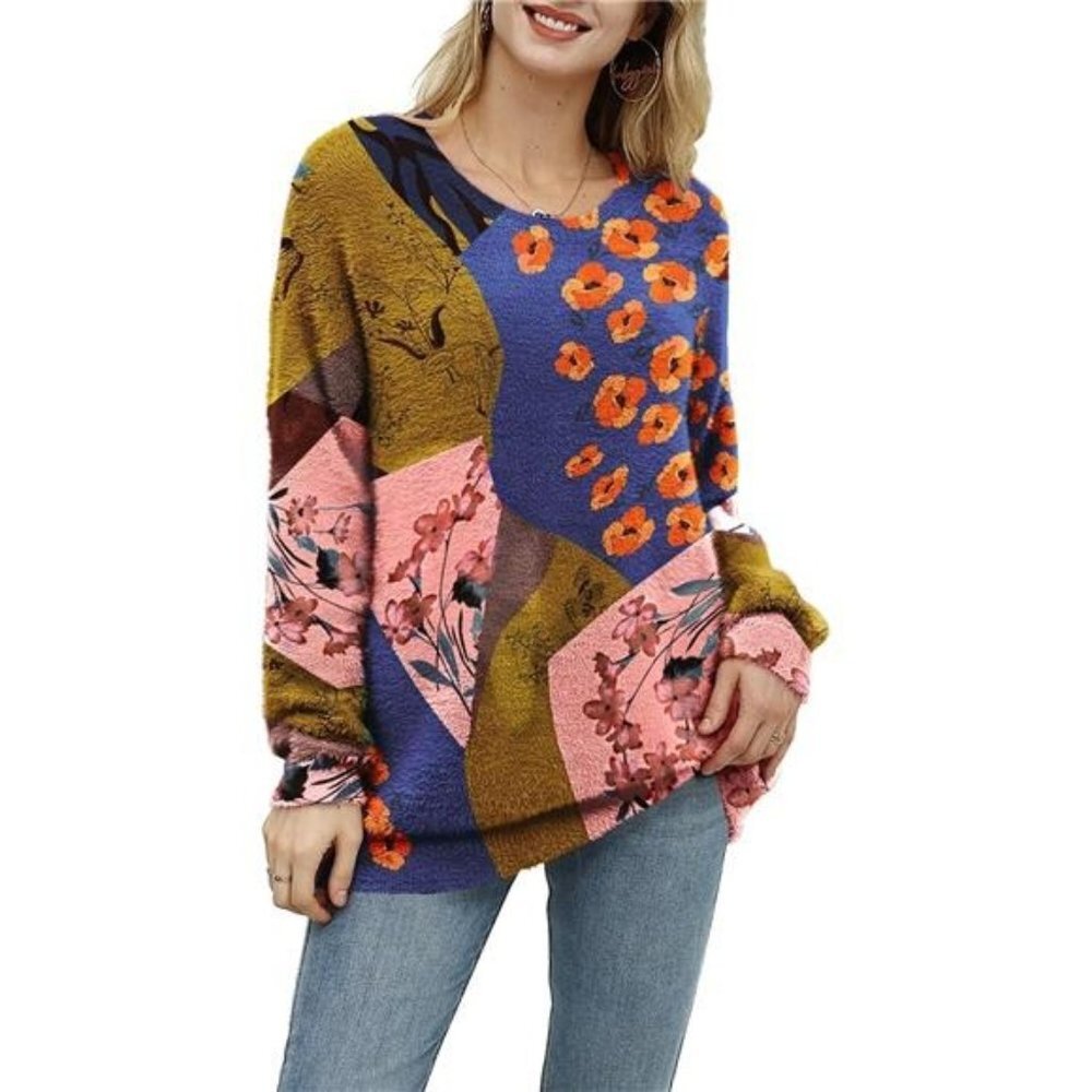 Oversized Pullover Sweaters Women Sweater Graphic Casual Loose Long Sleeve Knit
